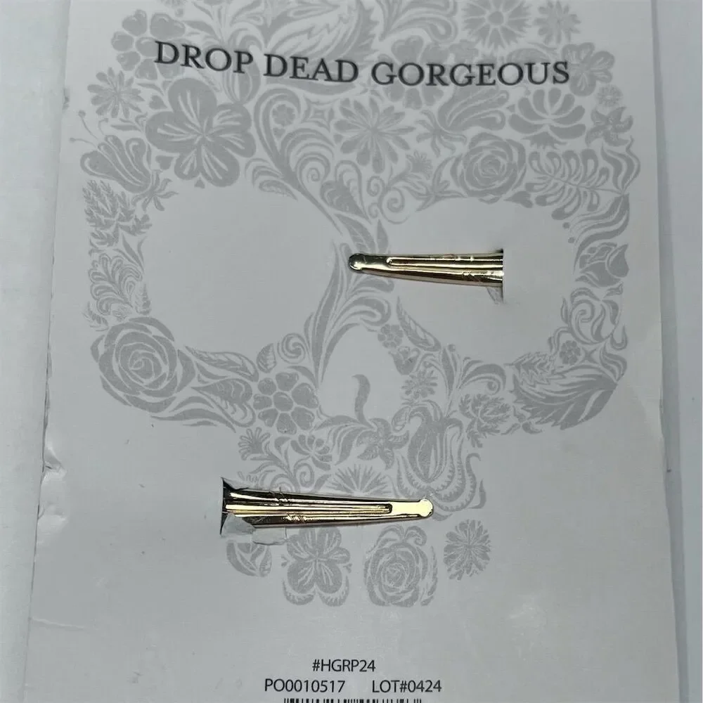 Death Grip Skeleton Hair Clips Rhinestone Halloween Accessories